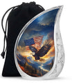 Eagle Cremation Urn for Ashes - American Flag Patriotic Memorial Ashes Keepsake
