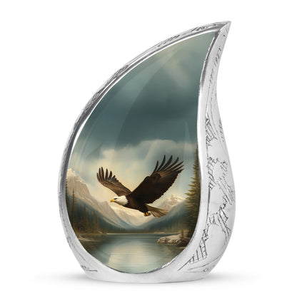 Remarkable Eagle Memorial Cremation Urns - Black 10-inch, 200 cu in - Yatskia