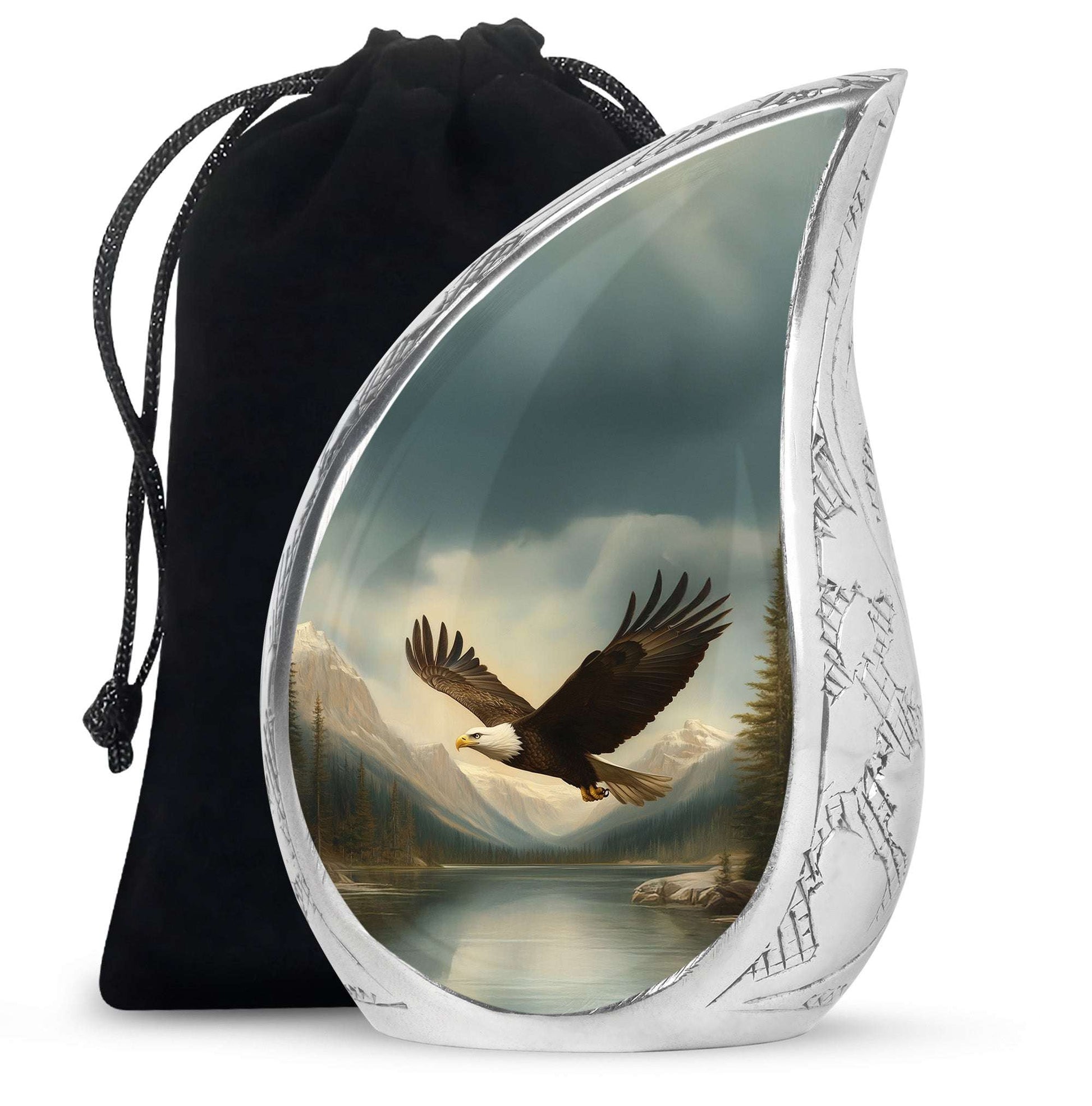Eagle Burial Urn For Ashes – Patriotic Cremation Urn Adult Ash