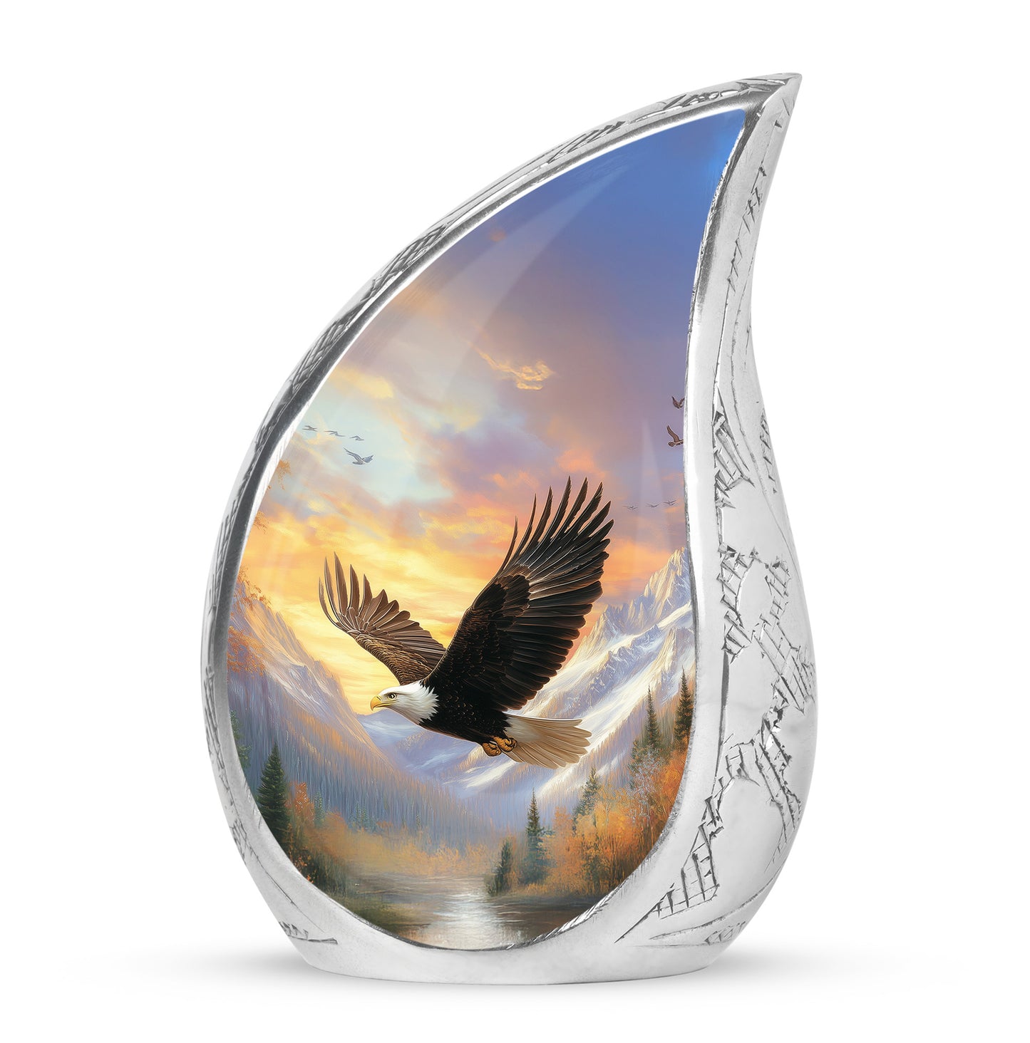 Personalized Eagle Cremation Urns - Wondrous Pink 10-inch, 200 cu in - Yatskia