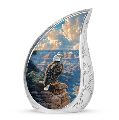 Blue Eagle Benediction Cremation Urns for Human Ashes - 10-inch, 200 cu in - Yatskia