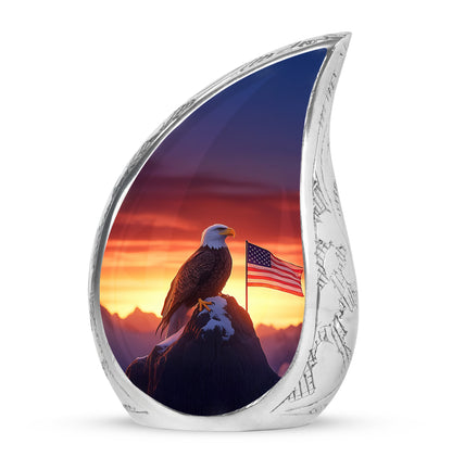 Personalized Red Eagle Cremation Urns for Ashes - Enchanting 10-inch - Yatskia