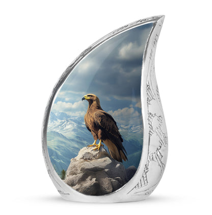 Personalized Eagle Cremation Urns - Eminent Blue 10-inch, 200 cu in - Yatskia