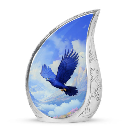 Personalized Blue Eagle Cremation Urns for Ashes - Majestic 10-inch - Yatskia