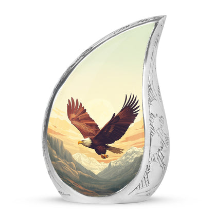 Gold Sacred Eagle Cremation Urns for Human Ashes - 10-inch, 200 cu in - Yatskia