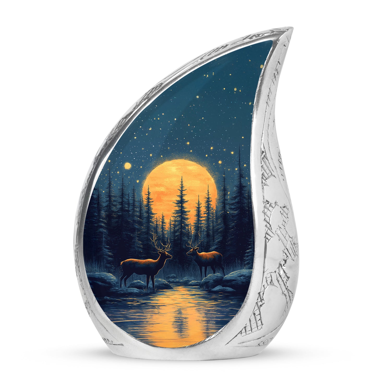 Blue Deer Cremation Urns - Imperial Tribute 10-inch, 200 cu in - Yatskia