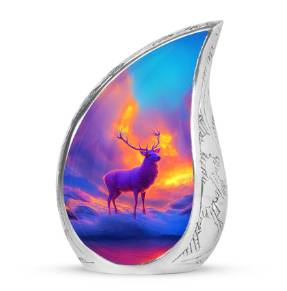 Sublime Deer Cremation Urns for Human Ashes - Purple 10-inch - Yatskia