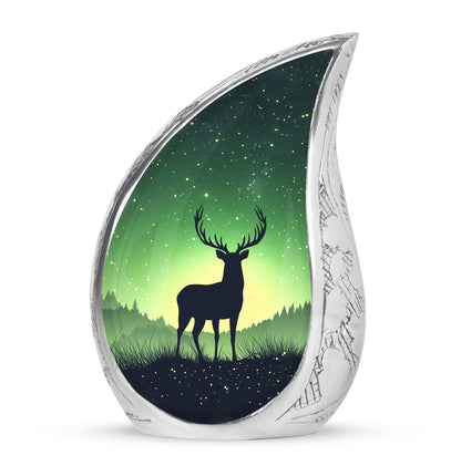 Green Deer Cremation Urns - Honored Journey 10-inch, 200 cu in - Yatskia