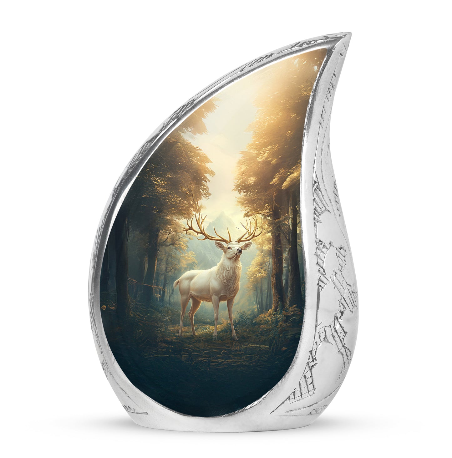 Remarkable Deer Memorial Cremation Urns - Gold 10-inch, 200 cu in - Yatskia