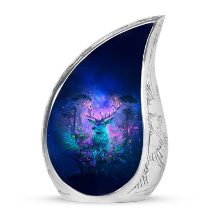 Blue Deer Solace Cremation Urns for Human Ashes - 10-inch, 200 cu in - Yatskia