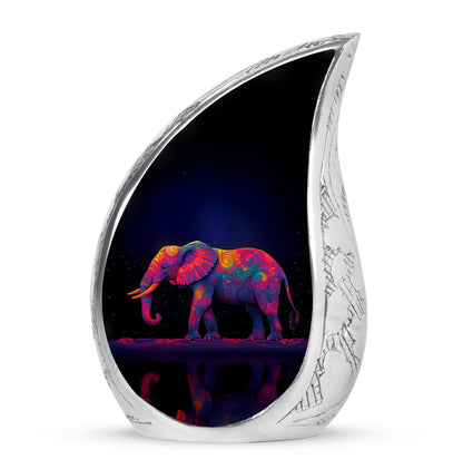 Personalized Blue Elephant Cremation Urns for Ashes - Majestic 10-inch - Yatskia