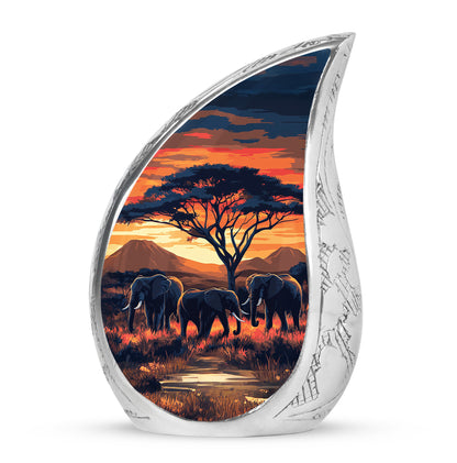 Red Elephant Cremation Urns - Glorious Remembrance 10-inch, 200 cu in - Yatskia