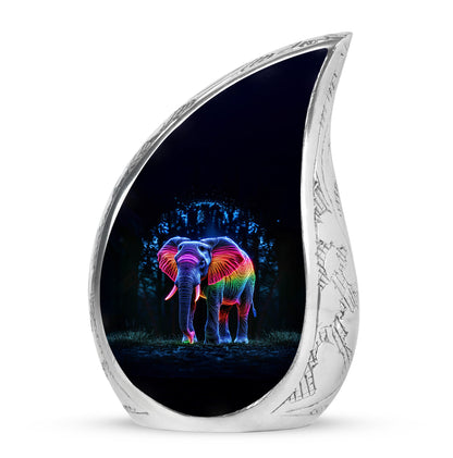 Personalized Elephant Cremation Urns - Soothing Black 10-inch, 200 cu in - Yatskia