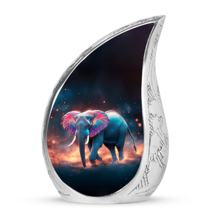 Divine Black Elephant Cremation Urn for Ashes - 10-inch, 200 cu in - Yatskia