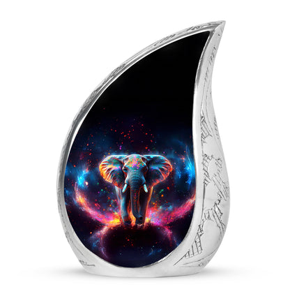Black Elephant Benediction Cremation Urns for Human Ashes - 10-inch, 200 cu in - Yatskia