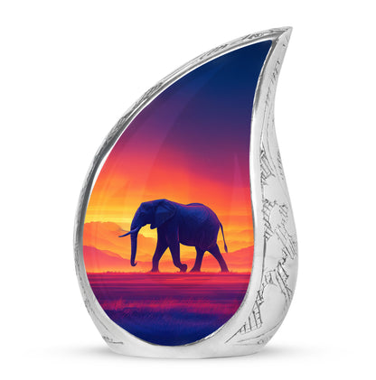 Personalized Elegant Elephant Cremation Urns - Red 10-inch, 200 cu in - Yatskia