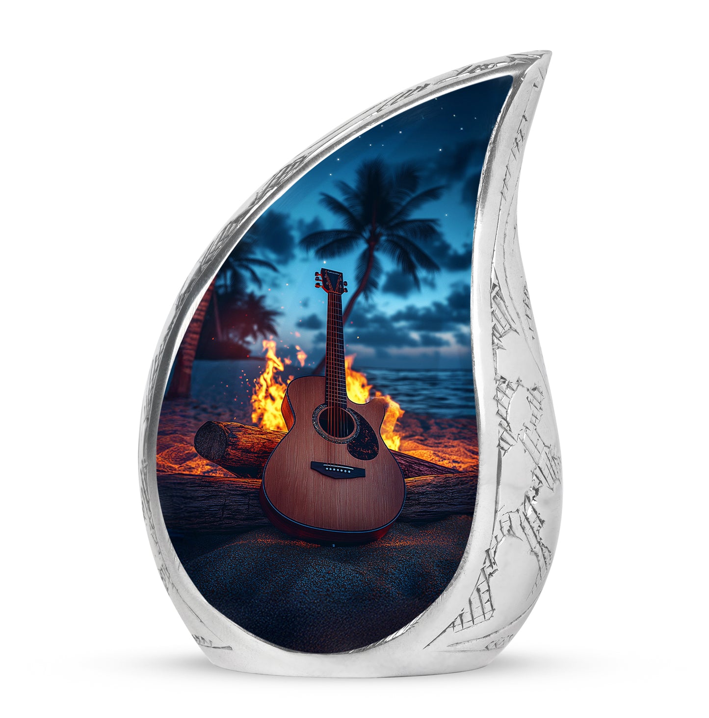Blue Guitar Cremation Urns - Glorious Honor 10-inch, 200 cu in - Yatskia