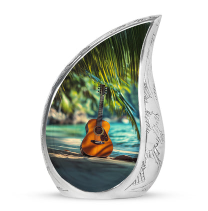 Radiant Guitar Memorial Cremation Urns - Gold 10-inch, 200 cu in - Yatskia
