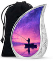 Fishing Cremation Ashes Urns Combo – Starry Night Purple Urn for Adult Human Ashes