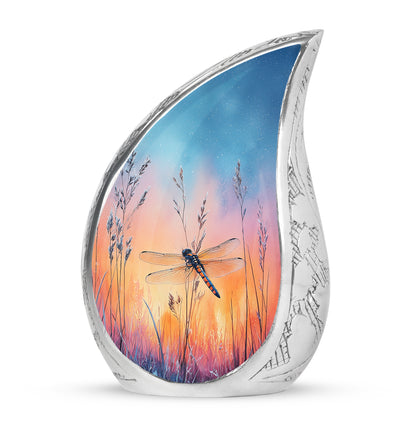 Blue Dragonfly Cremation Urns - Imperial Sentinel 10-inch, 200 cu in - Yatskia