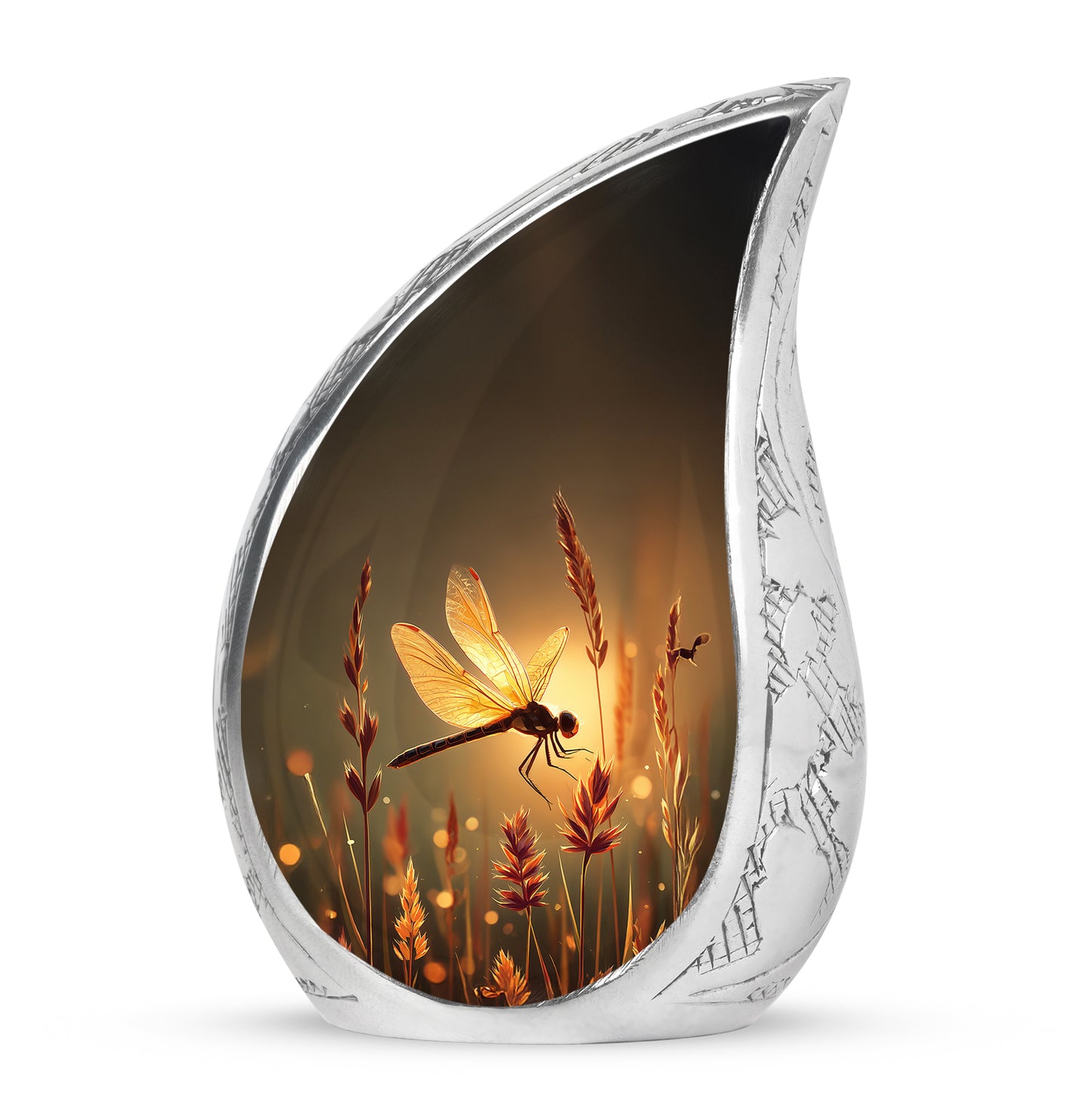 Personalized Gold Dragonfly Cremation Urns for Ashes - Captivating 10-inch - Yatskia