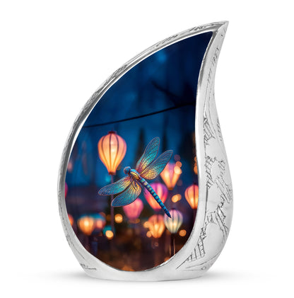 Blue Dragonfly Cremation Urns - Glorious Honor 10-inch, 200 cu in - Yatskia