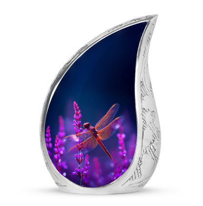 Radiant Dragonfly Memorial Cremation Urns - Blue 10-inch, 200 cu in - Yatskia