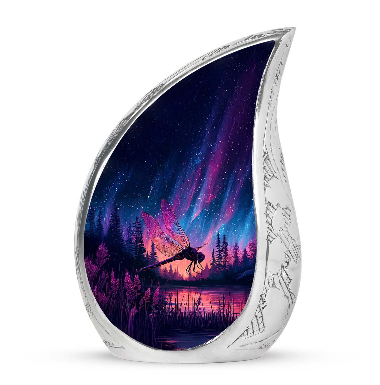 Personalized Dragonfly Cremation Urns - Soothing Blue 10-inch, 200 cu in - Yatskia