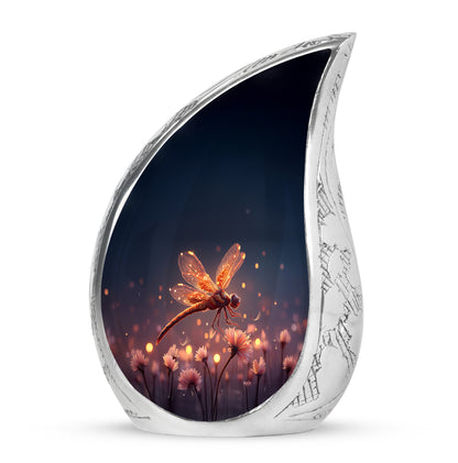 Blue Dragonfly Cremation Urns - Honored Memorial 10-inch, 200 cu in - Yatskia