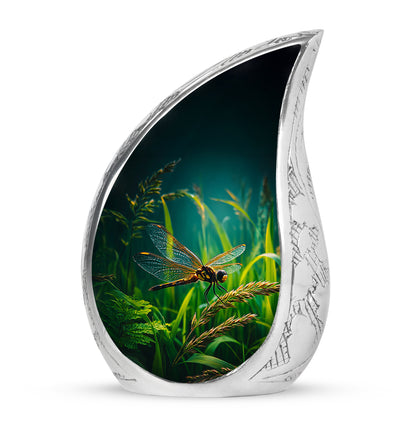 Personalized Black Dragonfly Cremation Urns for Ashes - Transcendent 10-inch - Yatskia