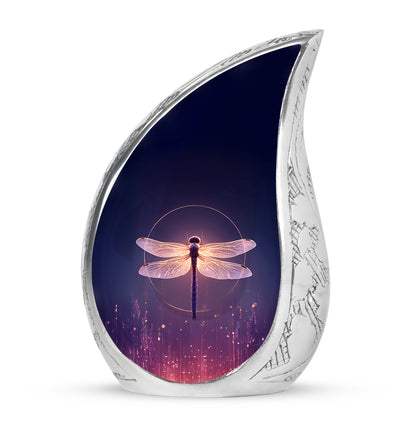 Blue Beloved Dragonfly Cremation Urns for Human Ashes - 10-inch, 200 cu in - Yatskia