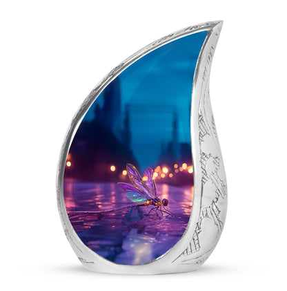 Personalized Blue Dragonfly Cremation Urns for Ashes - Majestic 10-inch - Yatskia