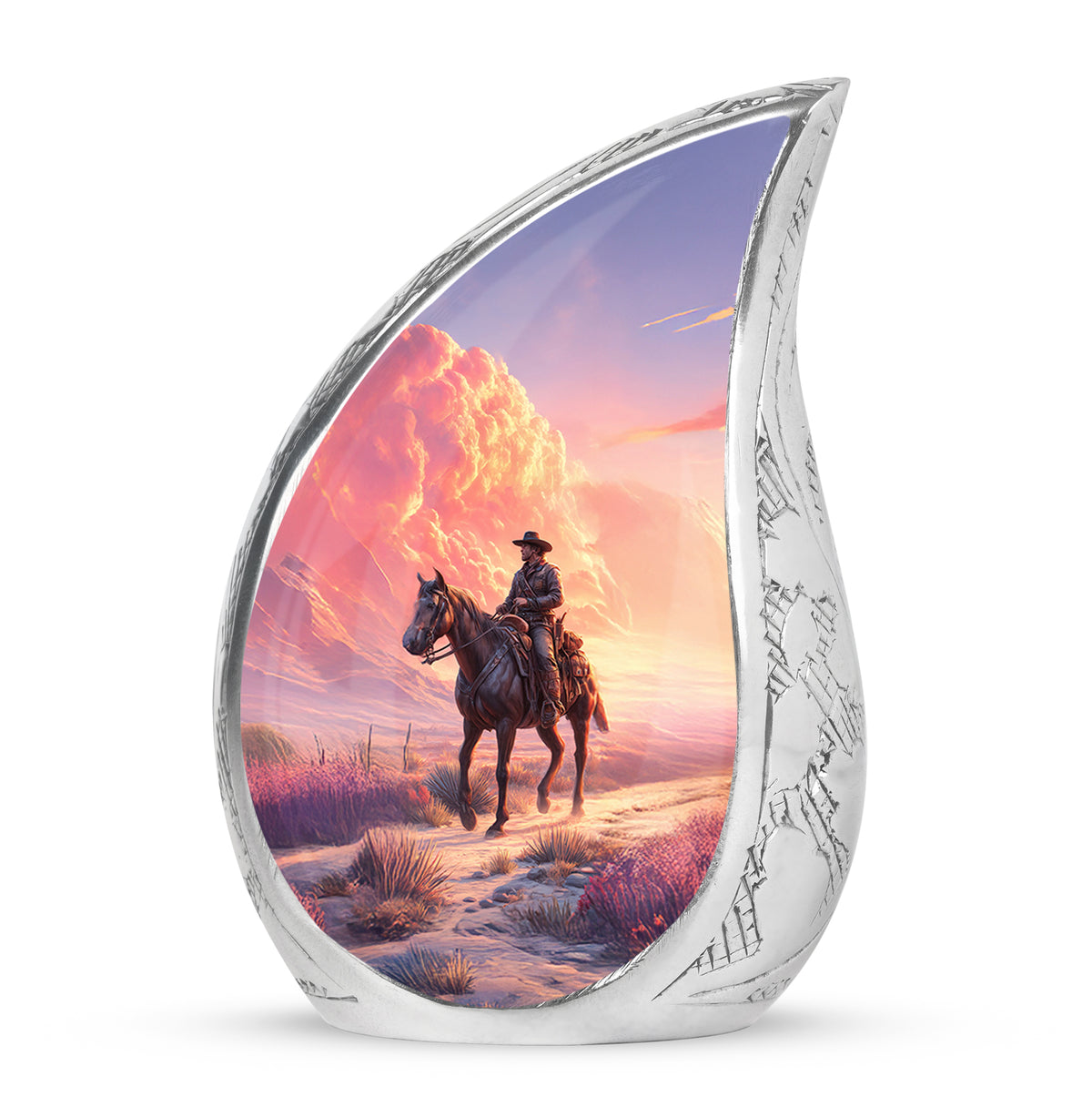 Blue Cowboy Cremation Urns - Opulent Comfort - Yatskia