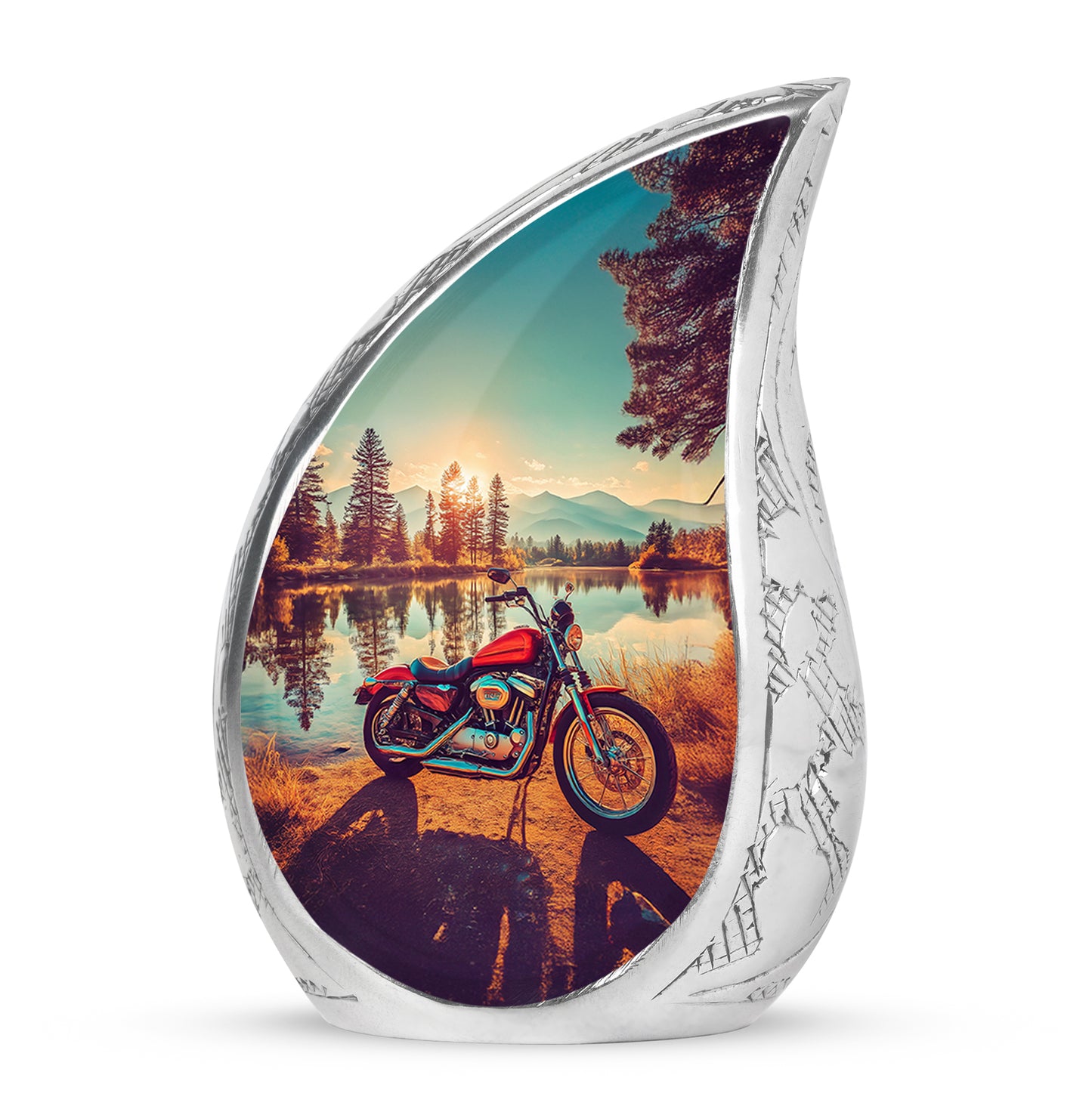 Everlasting Gold Bike Beacon Urn for Human Ashes - 10-inch, 200 cu in - Yatskia