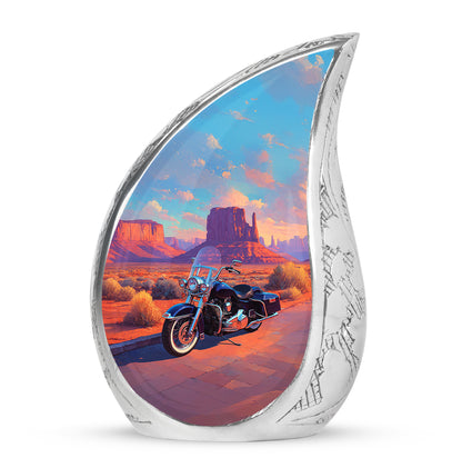 Personalized Teal Bike Cremation Urns for Ashes - Captivating 10-inch - Yatskia