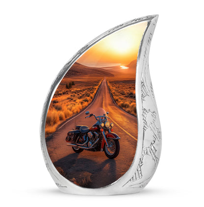 Personalized Bike Cremation Urns - Soothing Red 10-inch, 200 cu in - Yatskia