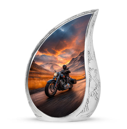 Personalized Eternal Bike Cremation Urns - Red 10-inch, 200 cu in - Yatskia