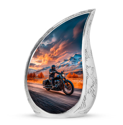 Personalized Red Bike Cremation Urns for Ashes - Majestic 10-inch - Yatskia
