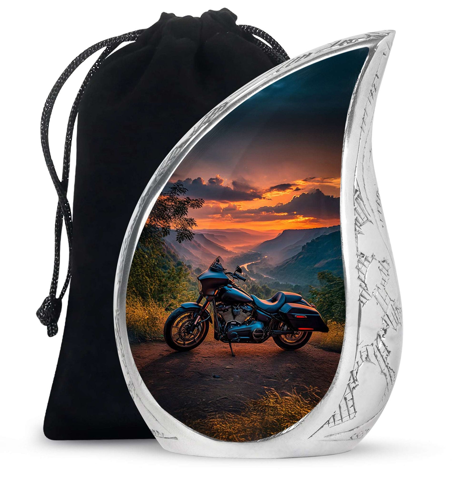 Motorcycle Cremation Urn – Sunset Mountain Large Urns For Female & Male