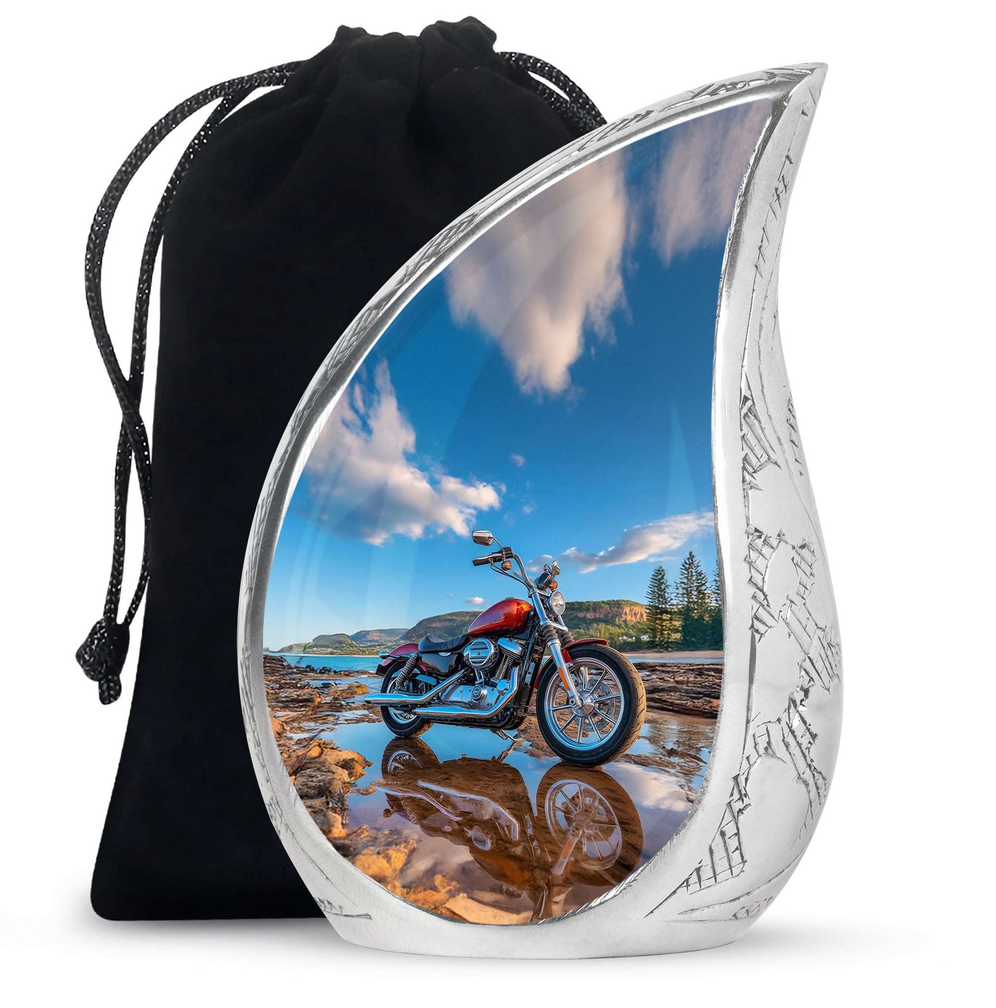 Motorcycle Cremation Urn for Ashes – Biker Tribute Funeral Urns