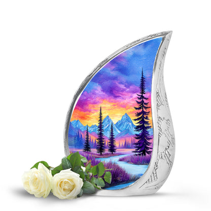 Regal Beach Memorial Cremation Urns - Blue 10-inch, 200 cu in - Yatskia