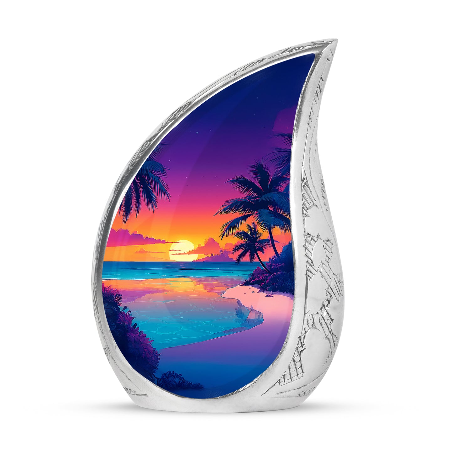 Personalized Beach Cremation Urns - Wondrous Purple 10-inch, 200 cu in - Yatskia