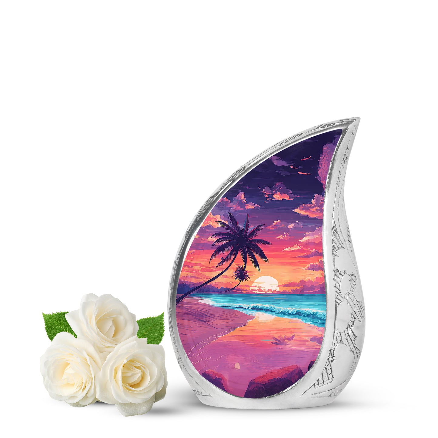 Blue Beach Cremation Urns - Imperial Tribute 10-inch, 200 cu in - Yatskia