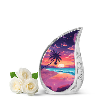 Blue Beach Cremation Urns - Imperial Tribute 10-inch, 200 cu in - Yatskia