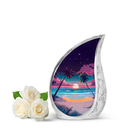 Purple Sacred Beach Cremation Urns for Human Ashes - 10-inch, 200 cu in - Yatskia