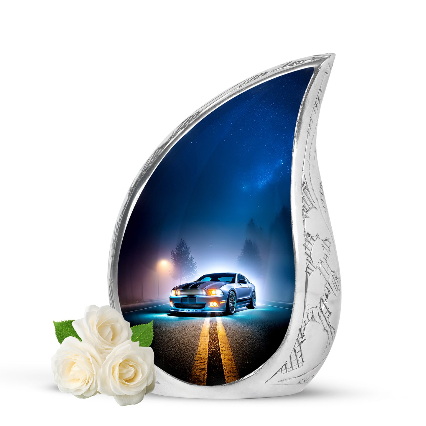 Remarkable Car Memorial Cremation Urns - Blue 10-inch, 200 cu in - Yatskia