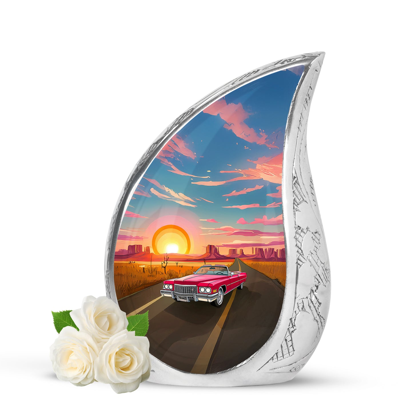 Personalized Eternal Car Cremation Urns - Blue 10-inch, 200 cu in - Yatskia