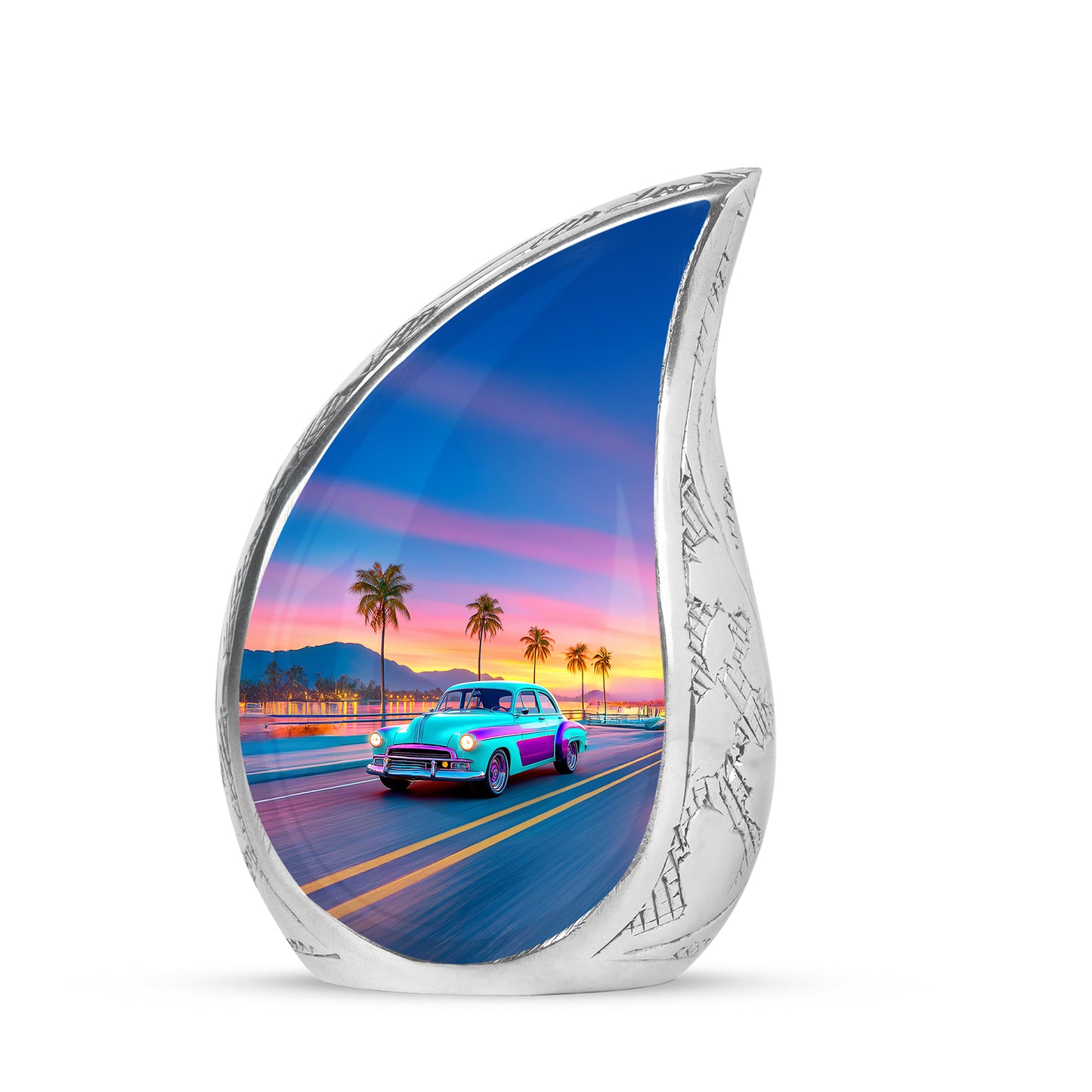 Personalized Car Cremation Urns - Tranquil Blue 10-inch, 200 cu in - Yatskia