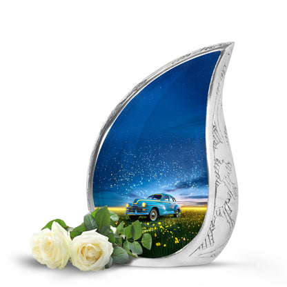 Sublime Car Cremation Urns for Human Ashes - Blue 10-inch - Yatskia