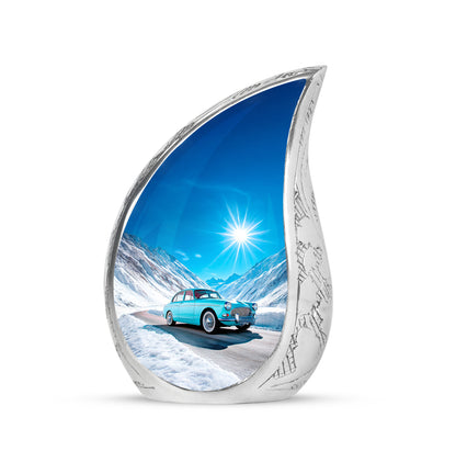 Hallowed Car Cremation Urns for Human Ashes - Blue - Yatskia